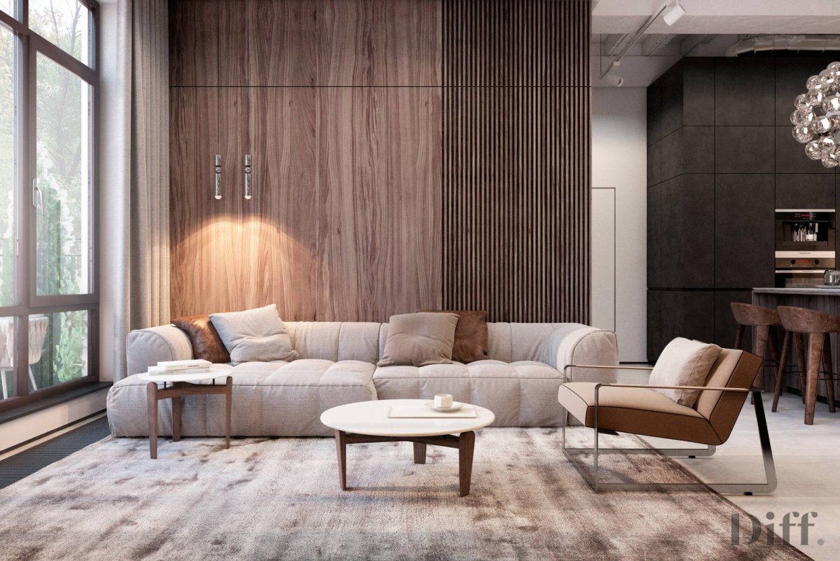 Диван лофт светлый