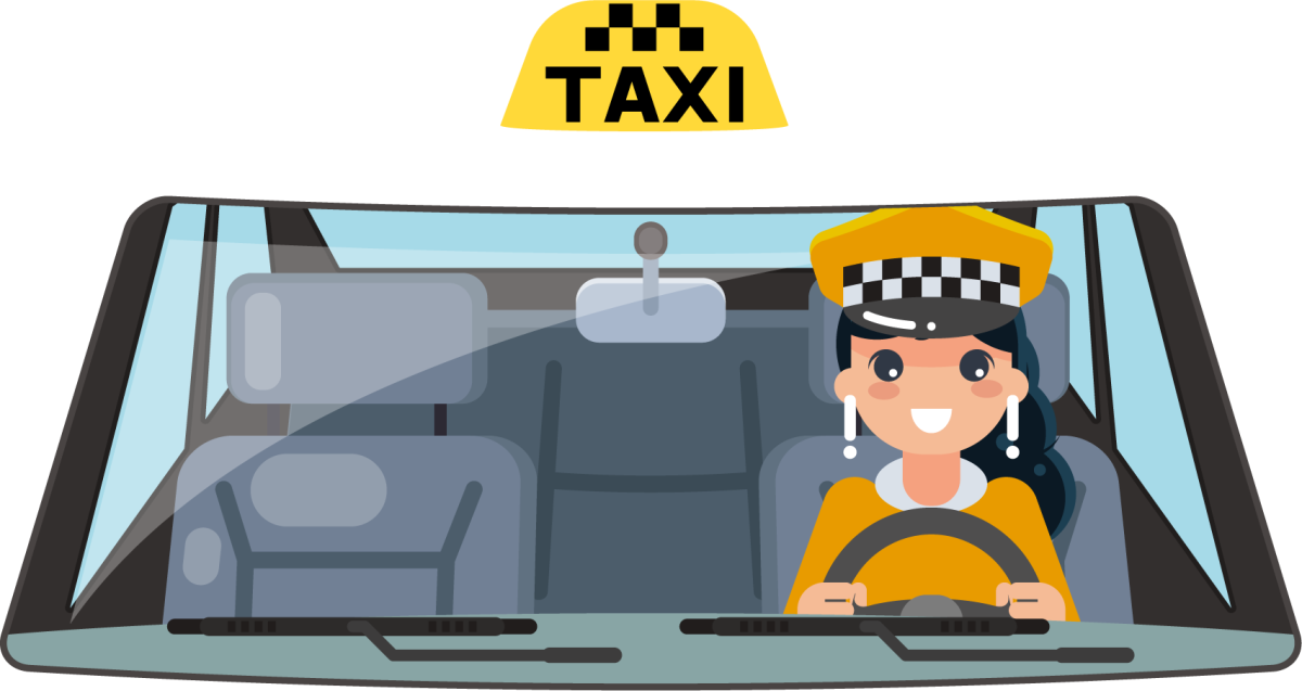 Женщина за рулем вектор