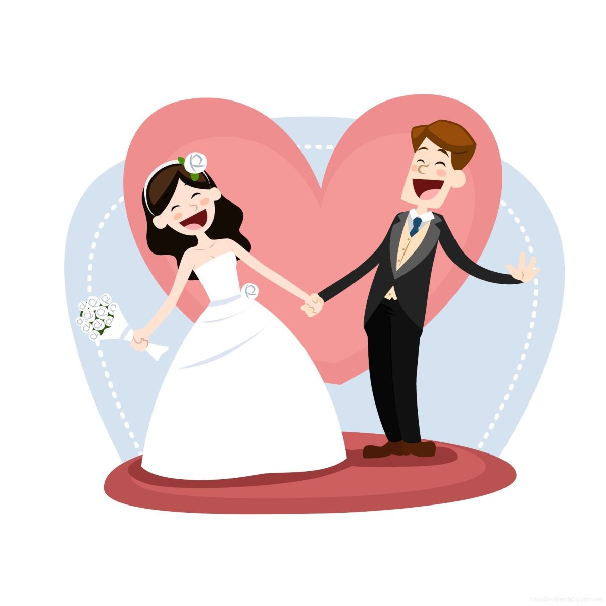 Жених и невеста с шарами смешной рисунок