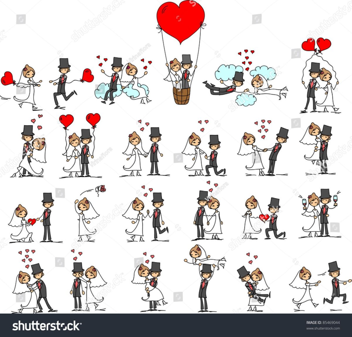 Жених и невеста иллюстрация