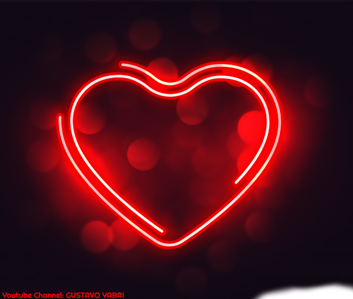 Красное сердечко неон