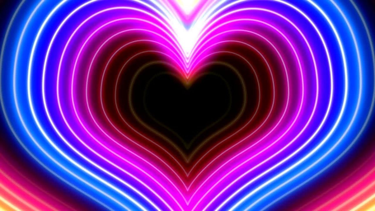 Фон сердечки неон