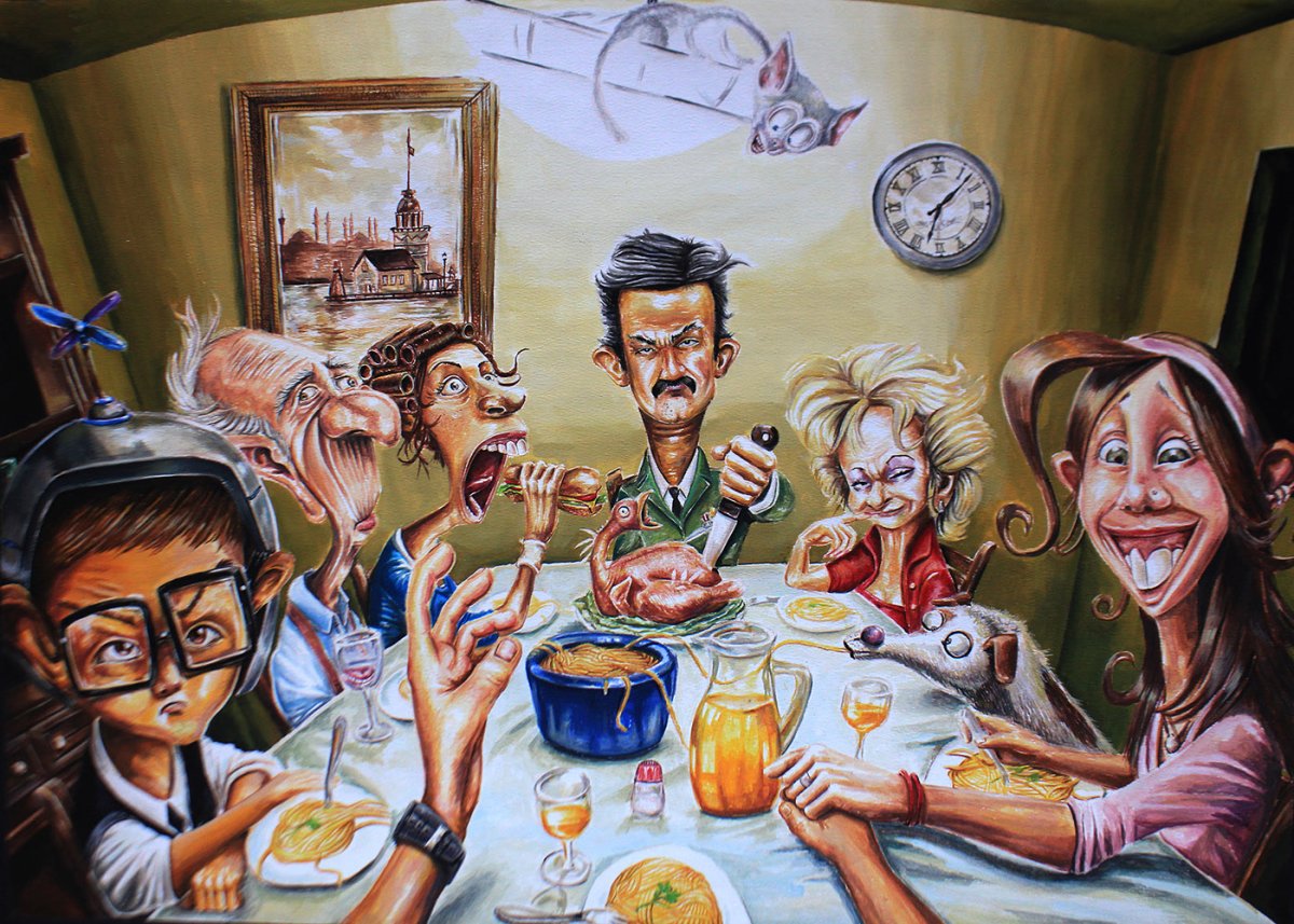 Современная иллюстрация родня