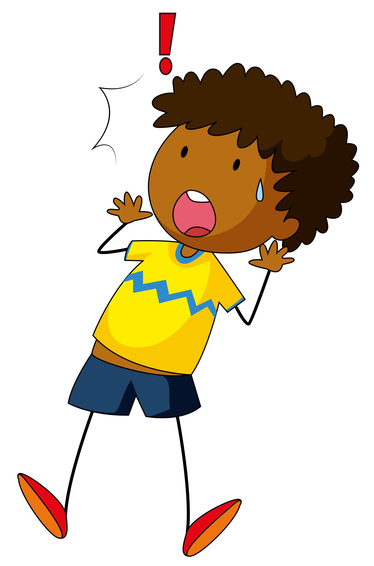 Мультяшный человек кричит