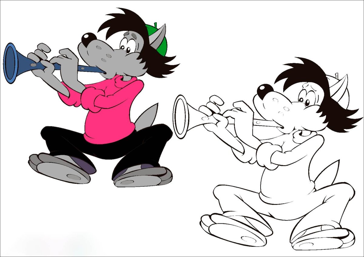 Ну погоди раскраска цветная