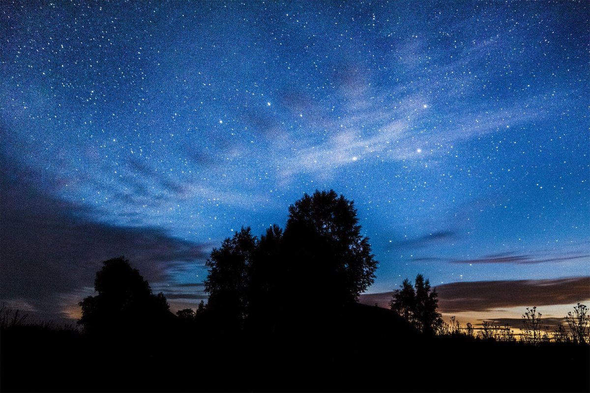 Звездное небо Полярная звезда