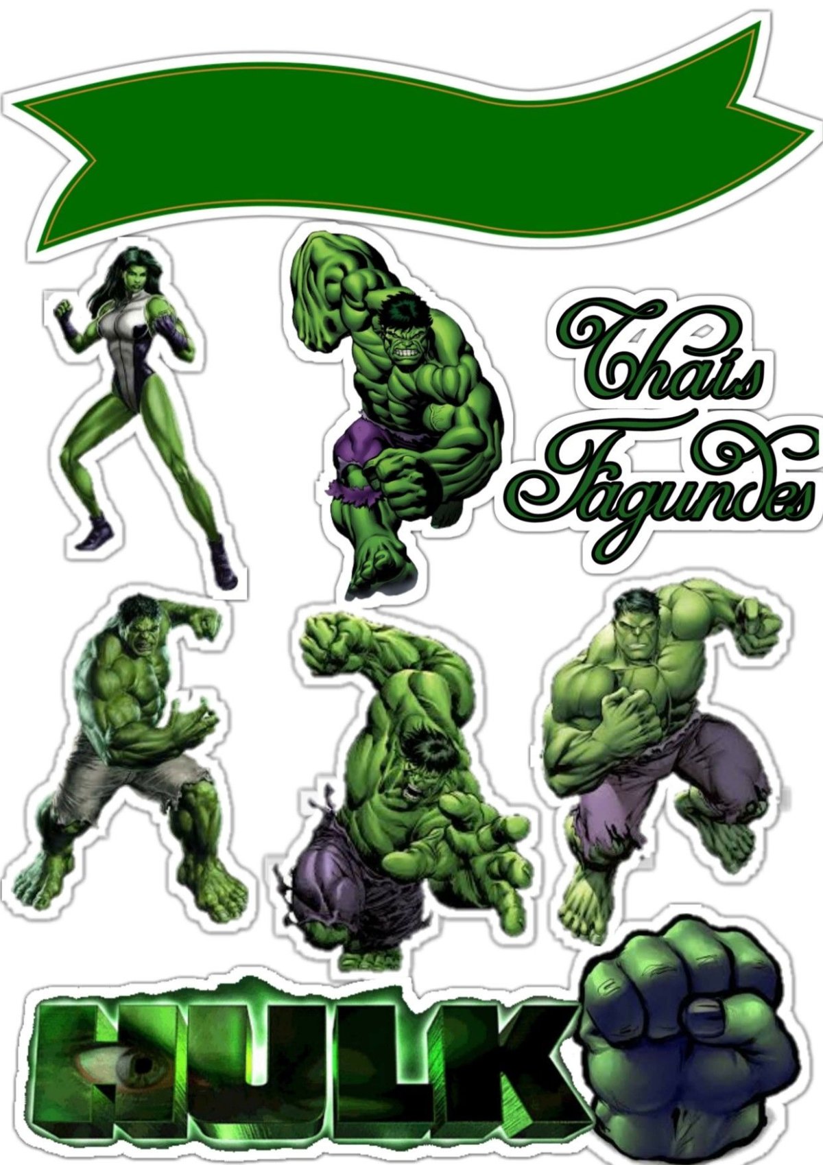 Надпись в стиле Халк