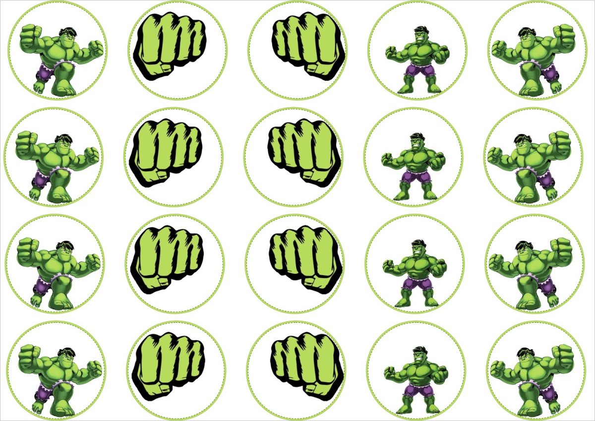 Фотопечать Халка круглая