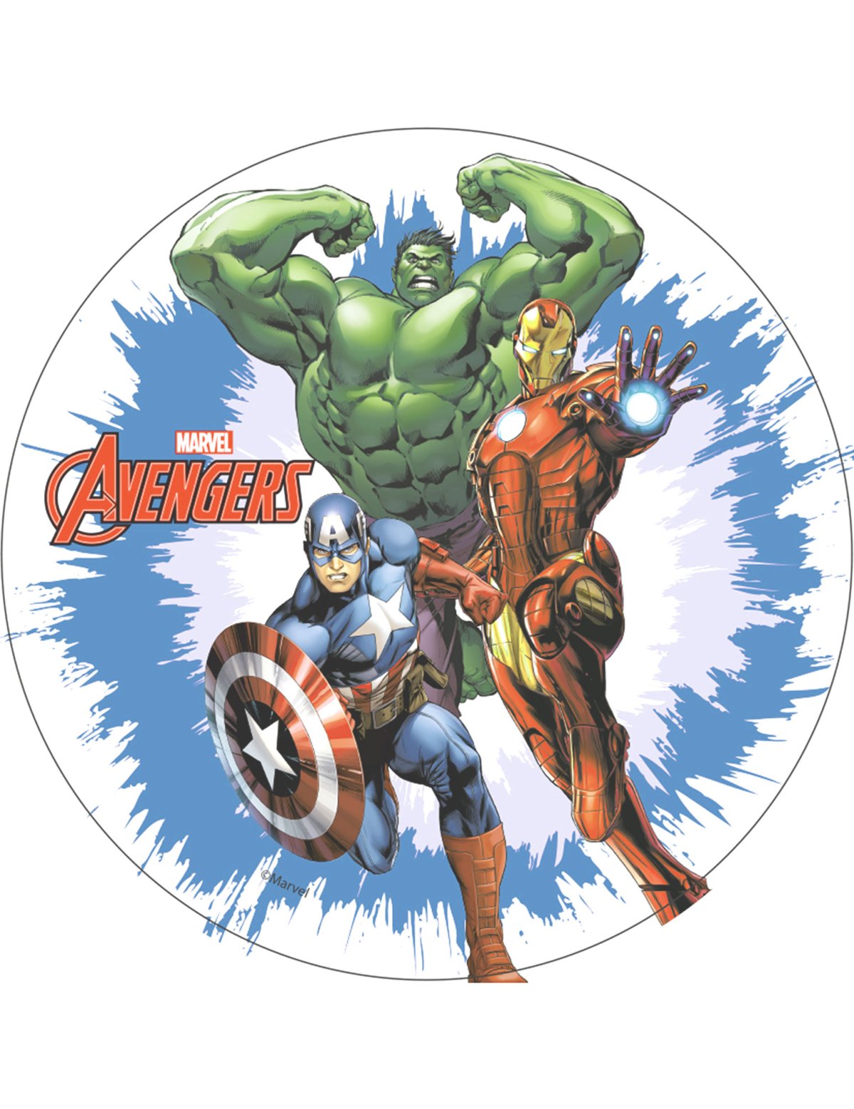 Печать Халк на круглом фоне