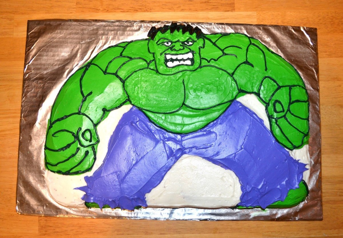 Торт с изображением Халка