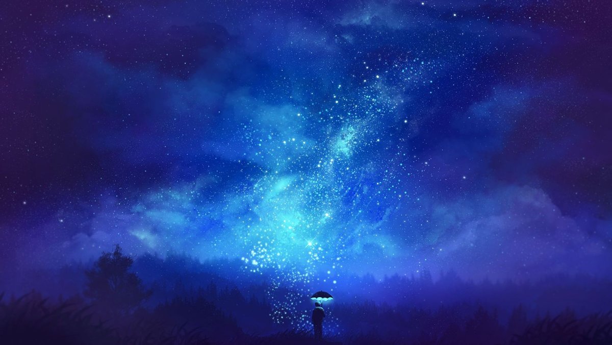 Ночное небо рисунок