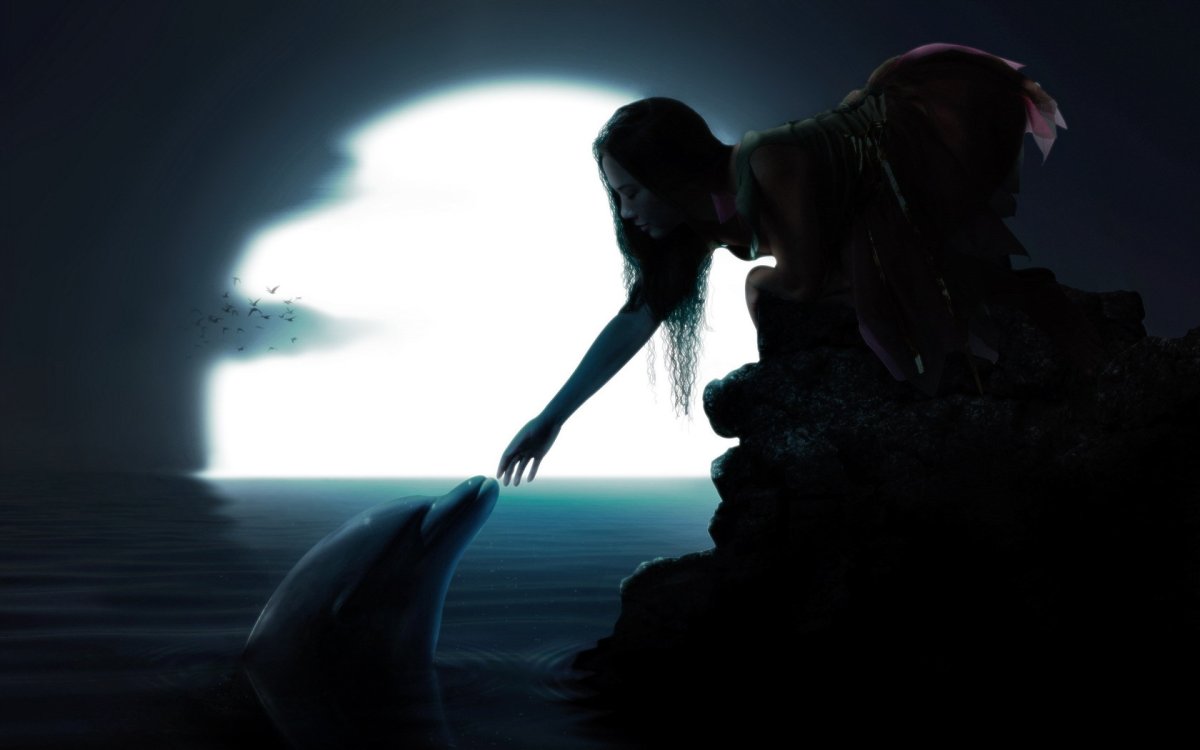 Девушка и Дельфин