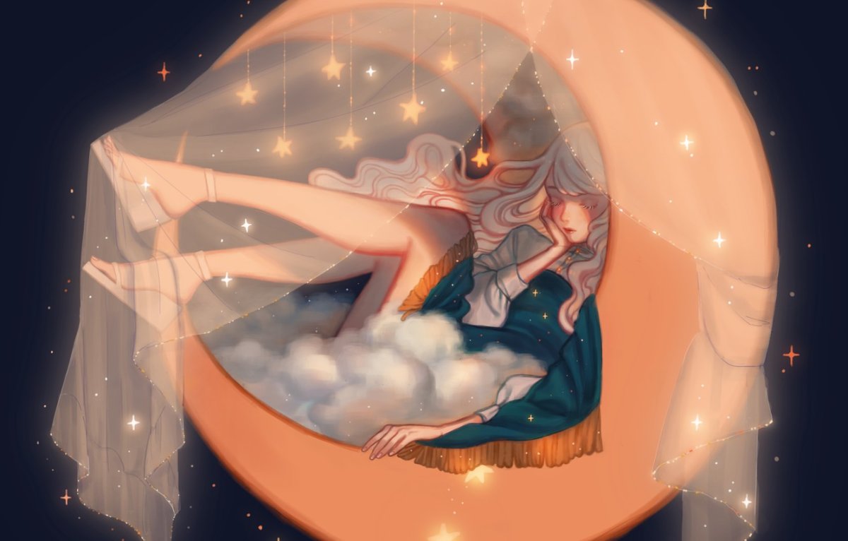 Девушка ночь арт