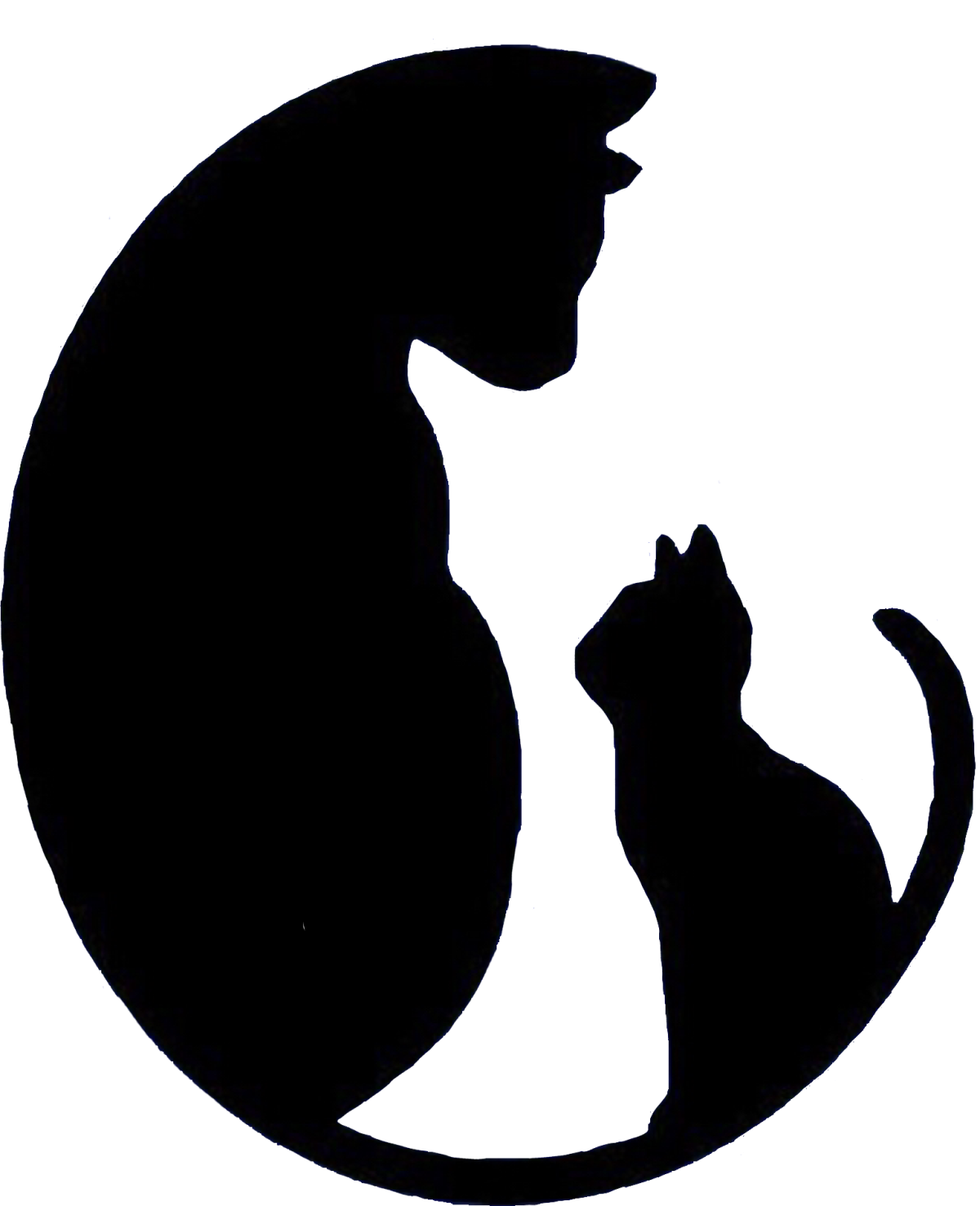 Кошка силуэт для вырезания