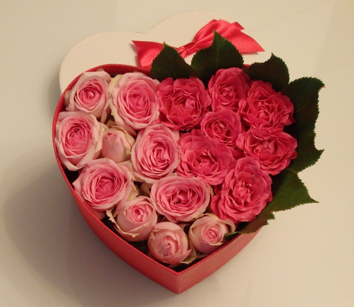 Букет в форме сердца