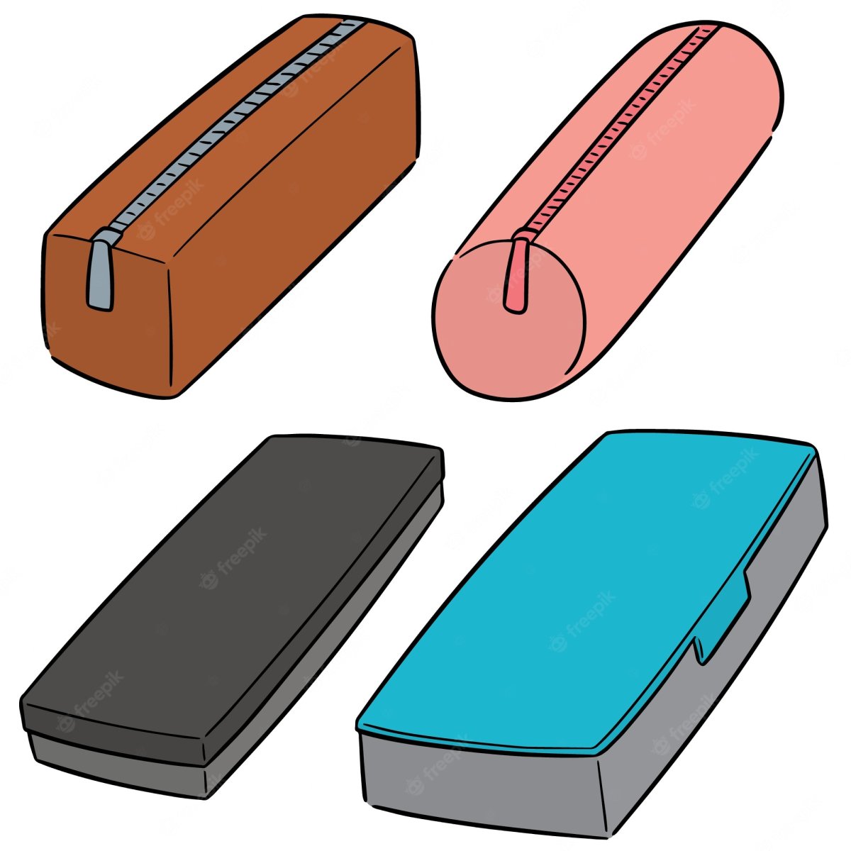 Orange Pencil Case PNG picture for Kids