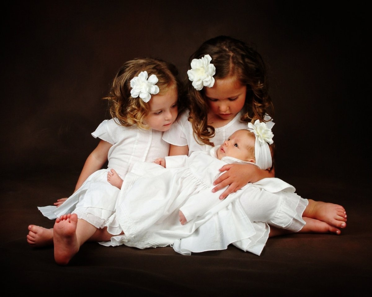 Фотосессия три сестры дети