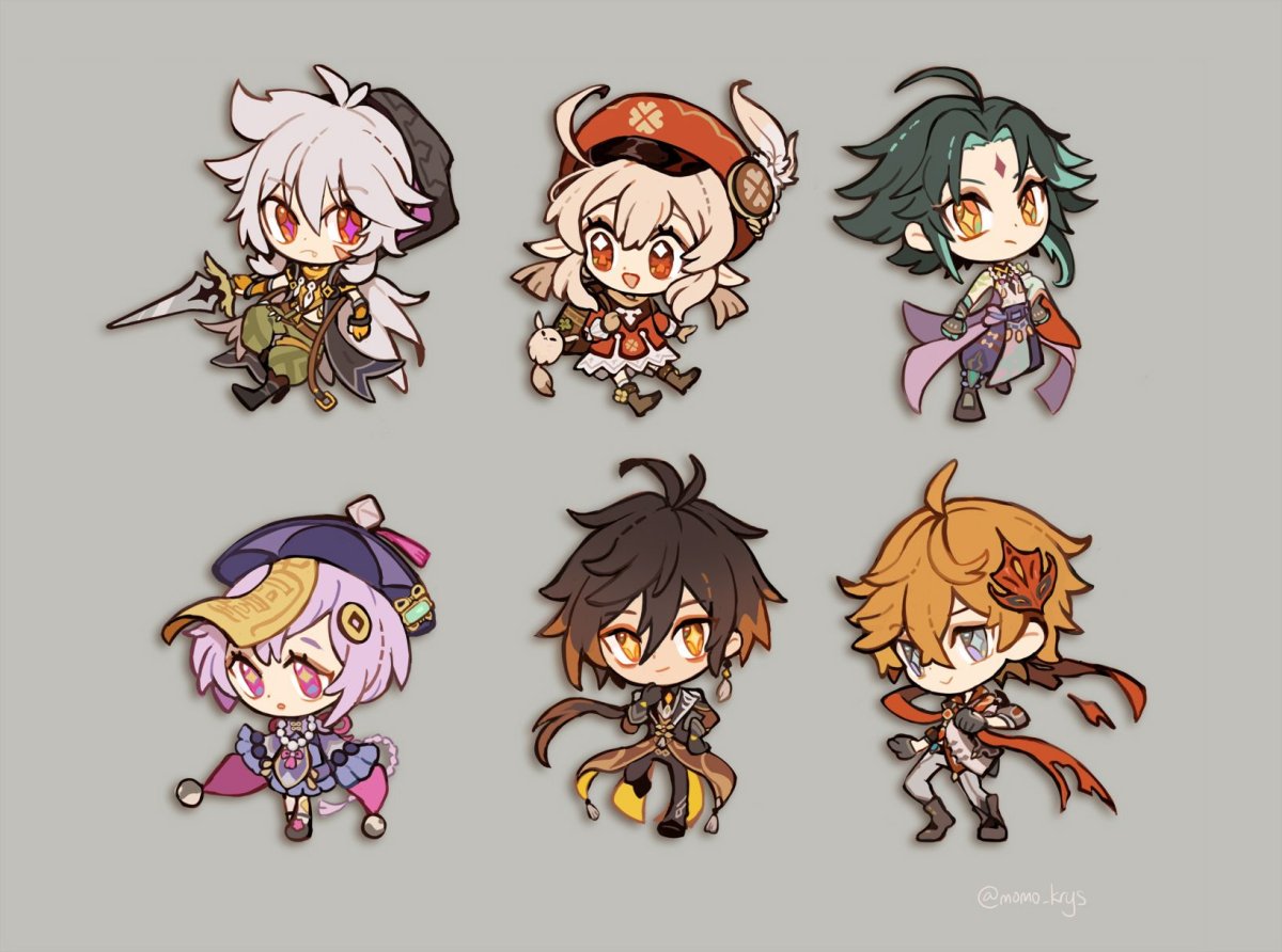 Герои Геншин Импакт Чиби