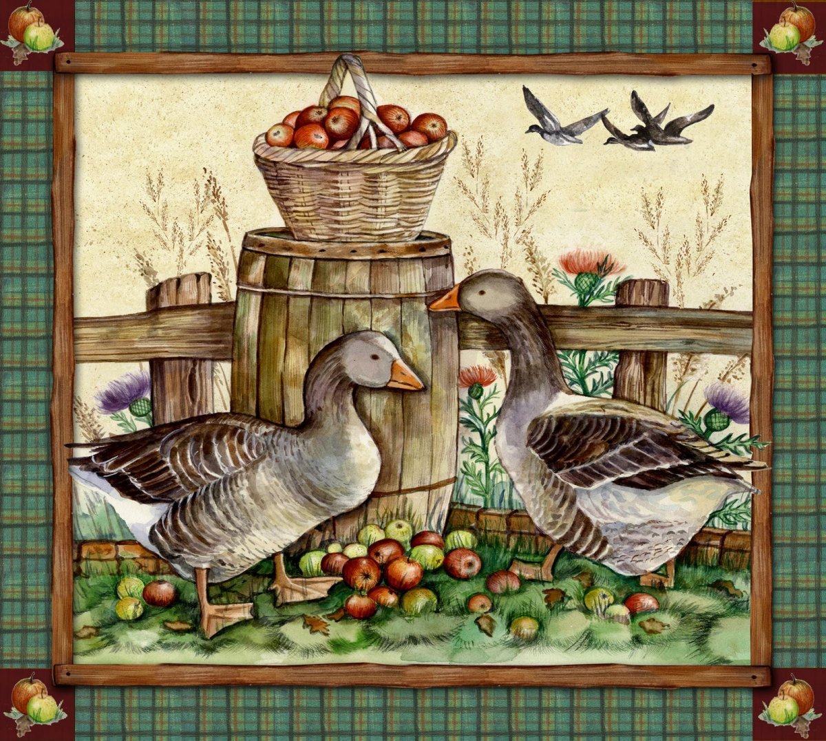 Винтажные гуси для декупажа