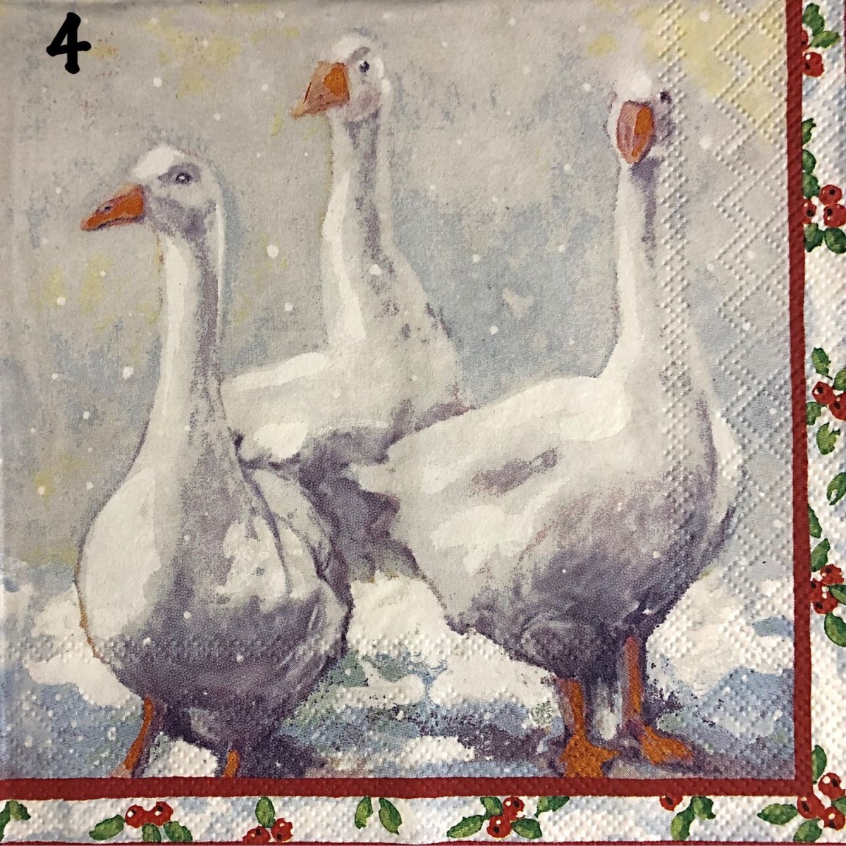Салфетки для декупажа с гусем