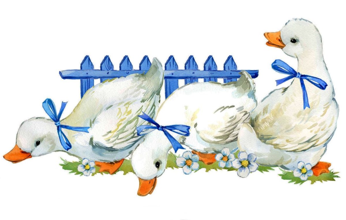 Вышивка крестом гуси