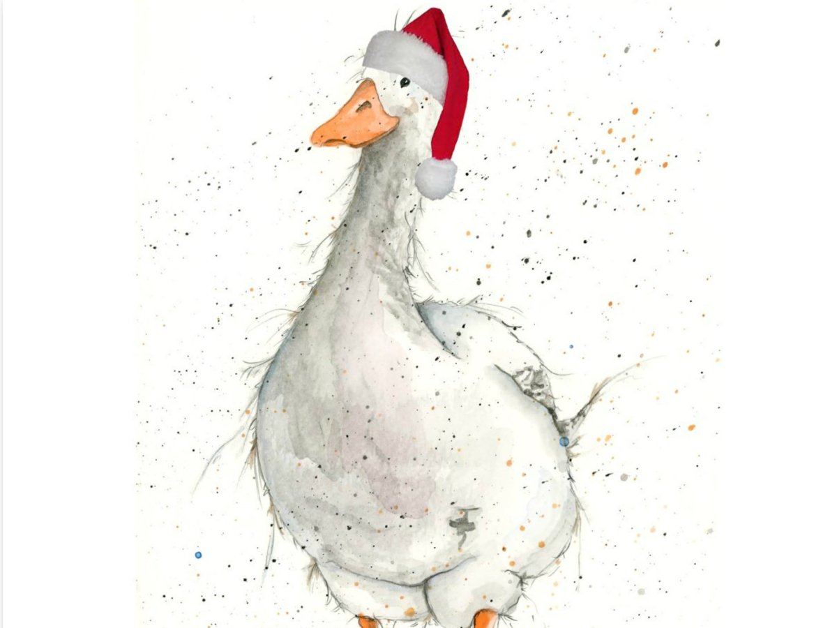Смешной новогодний Гусь