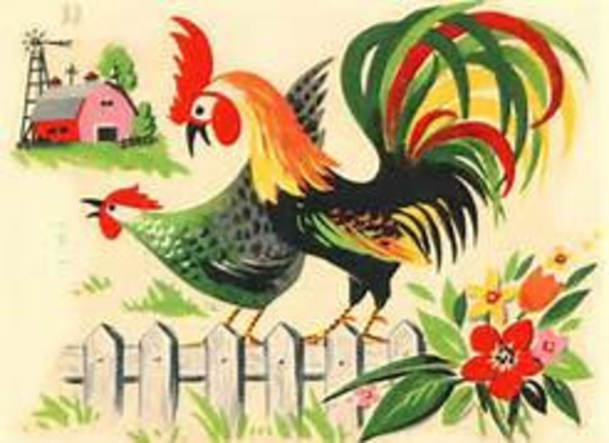 Петушок с семьёй