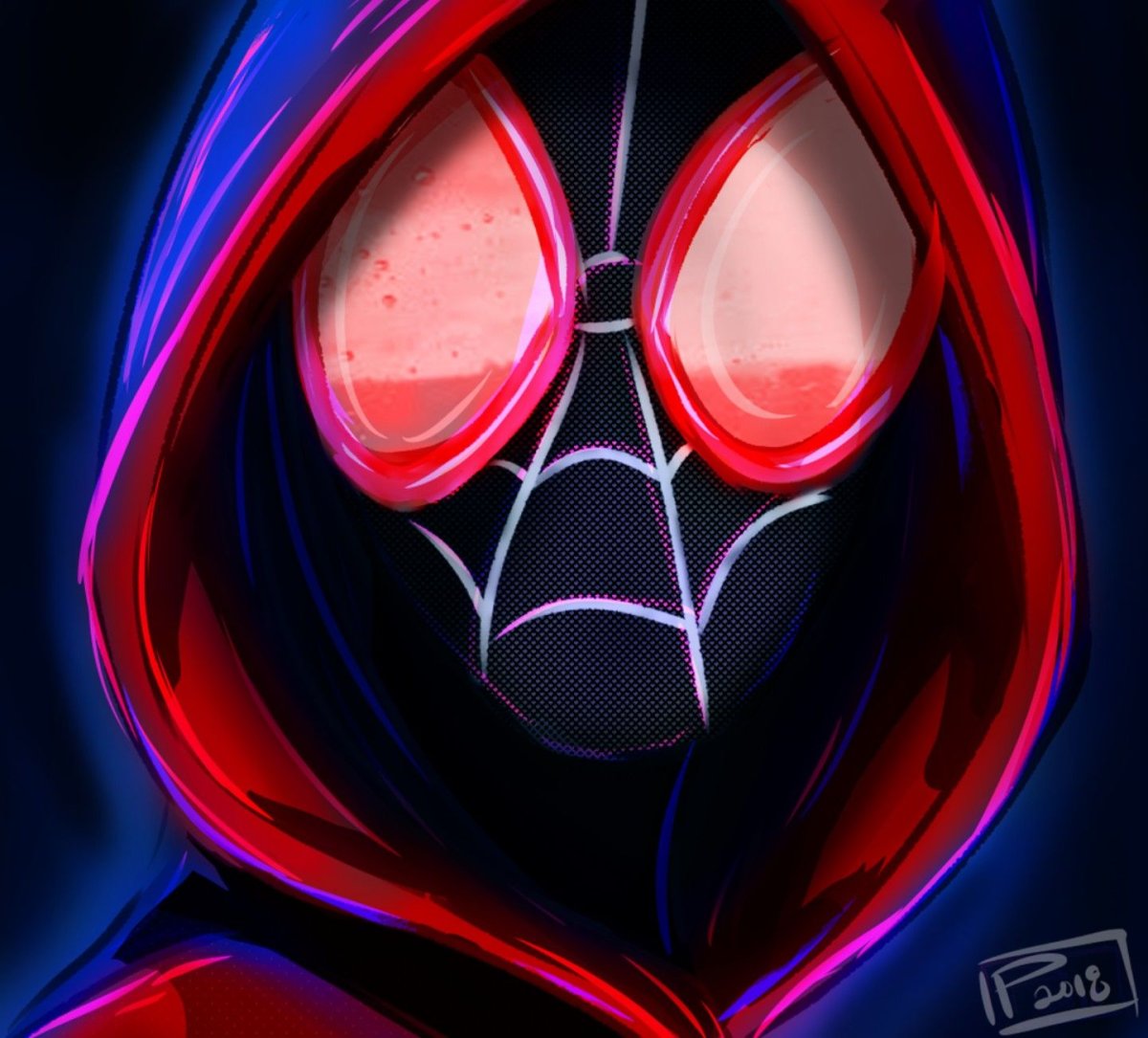 Маска человека паука Майлз Моралес