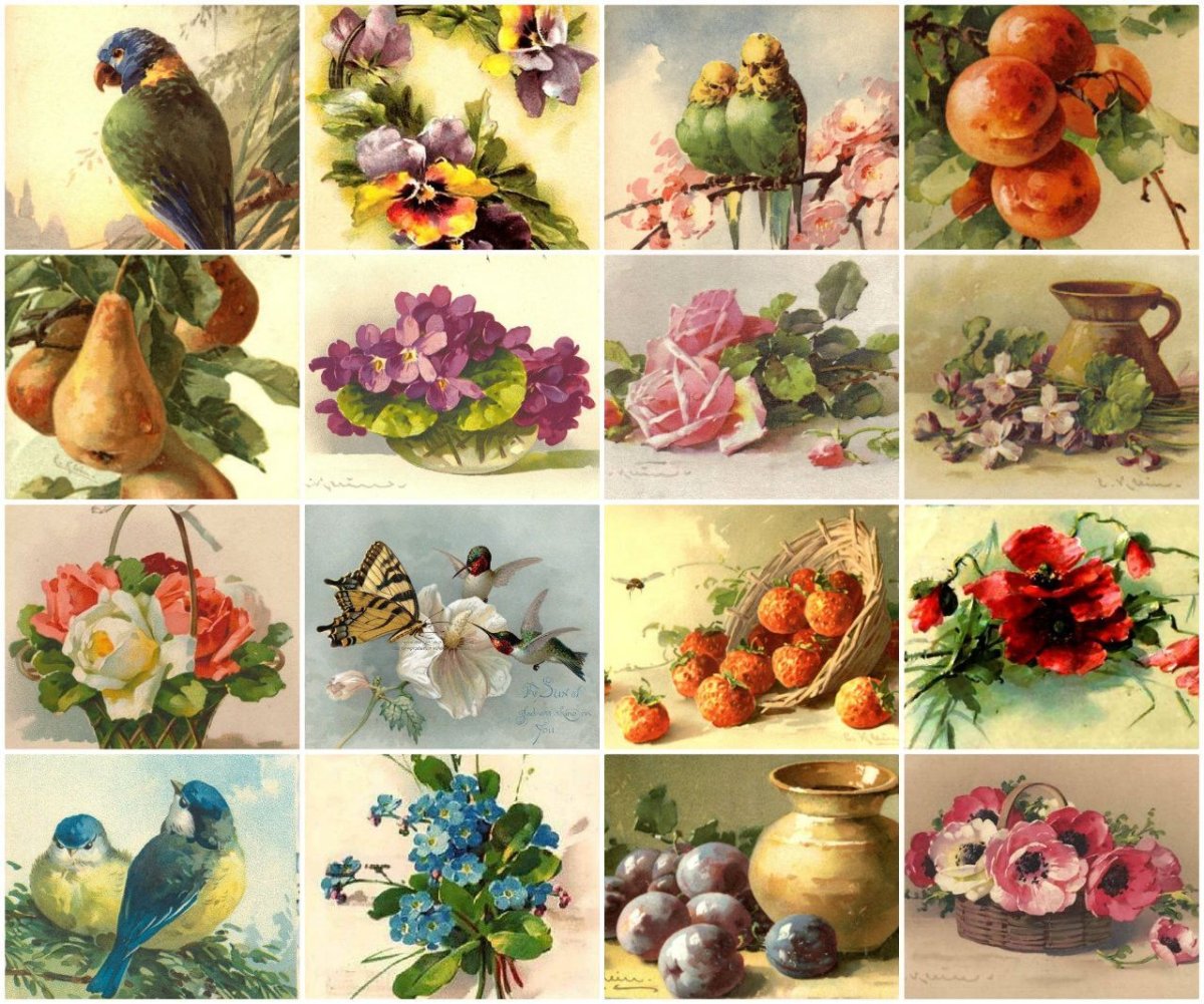 Красивые коллажи для декупажа