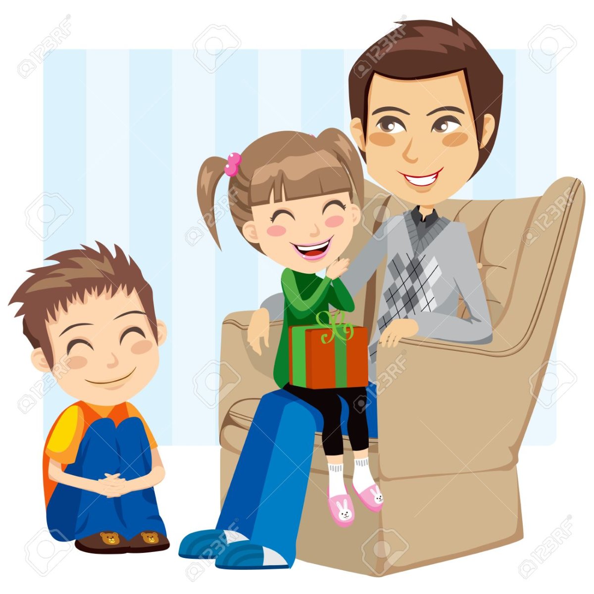 Мультяшный отец с сыном