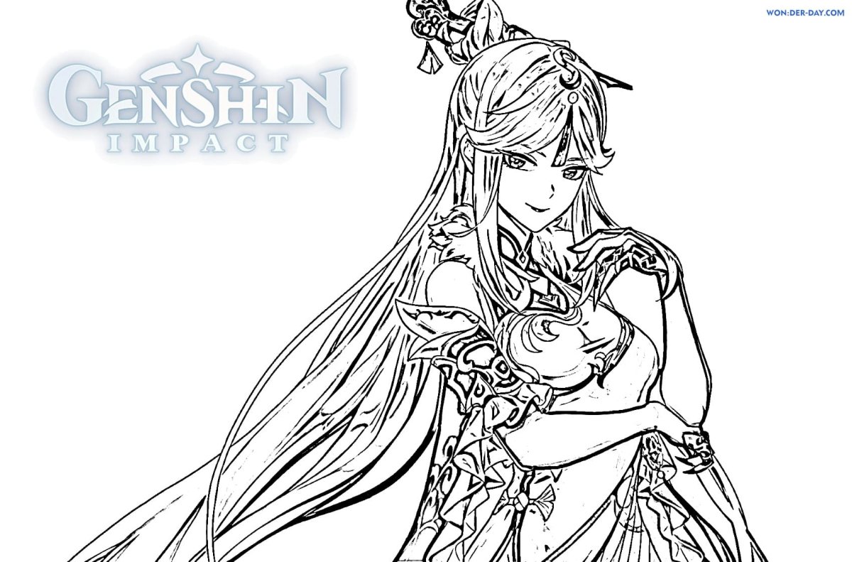 Раскраска Геншин инпанкт