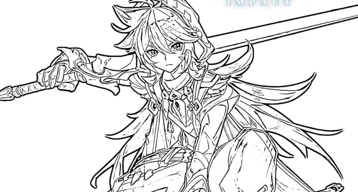 Раскраку Геншина