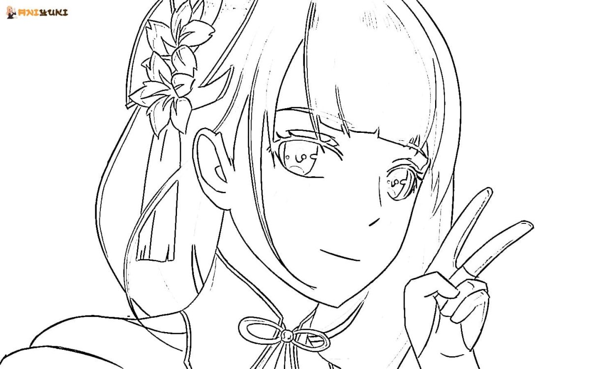 Геншин Импакт раскраска Райдэн