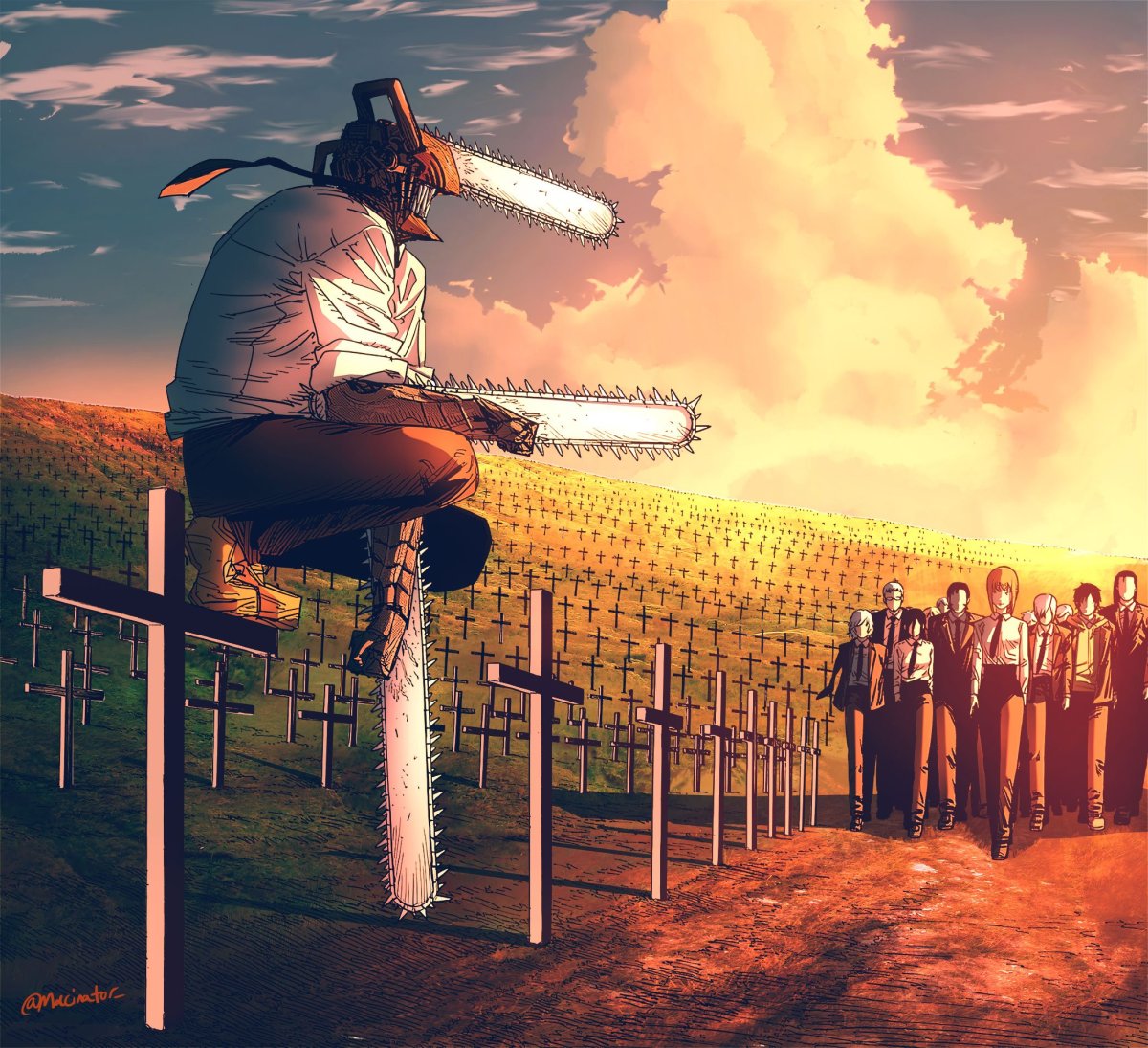 Человек бензопила на рабочий стол