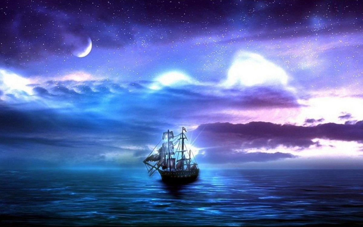 Море звезды корабль