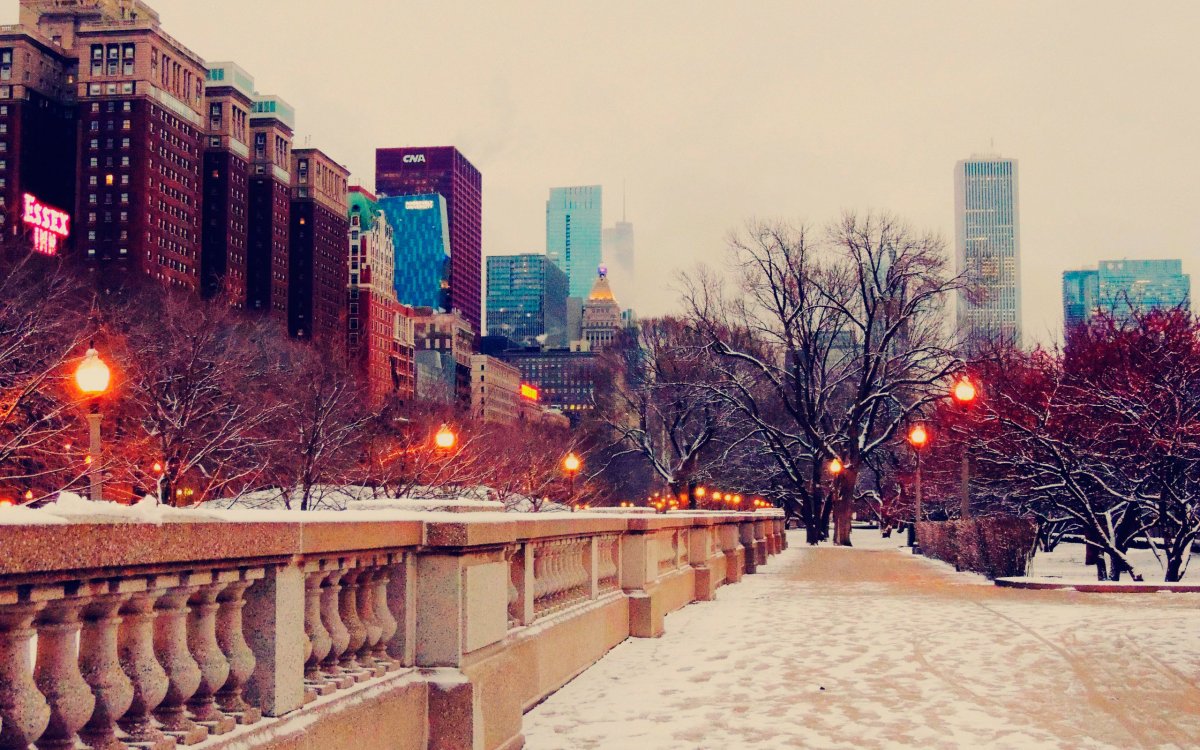 Центральный парк Нью-Йорк зимой