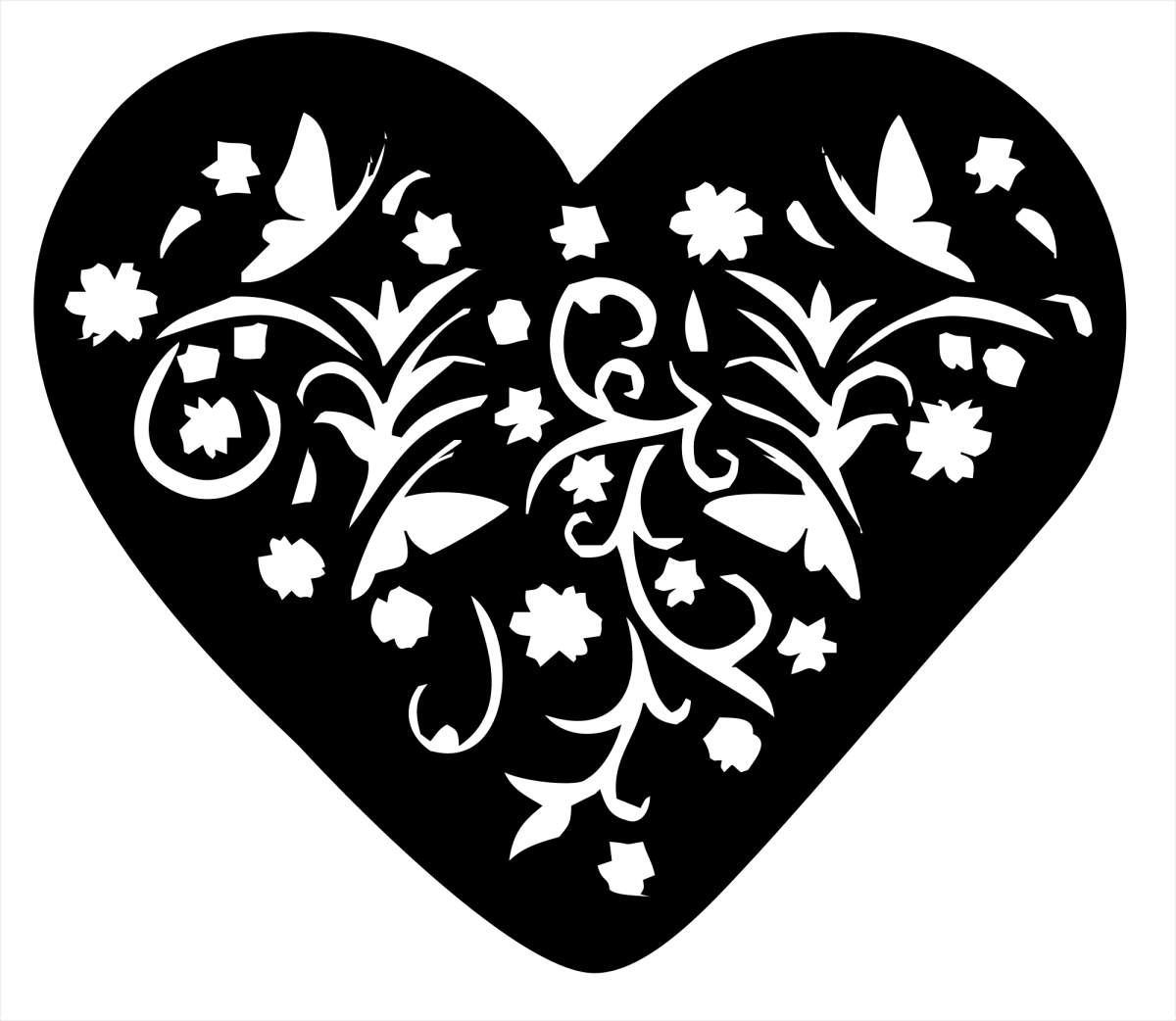 Сердце трафарет
