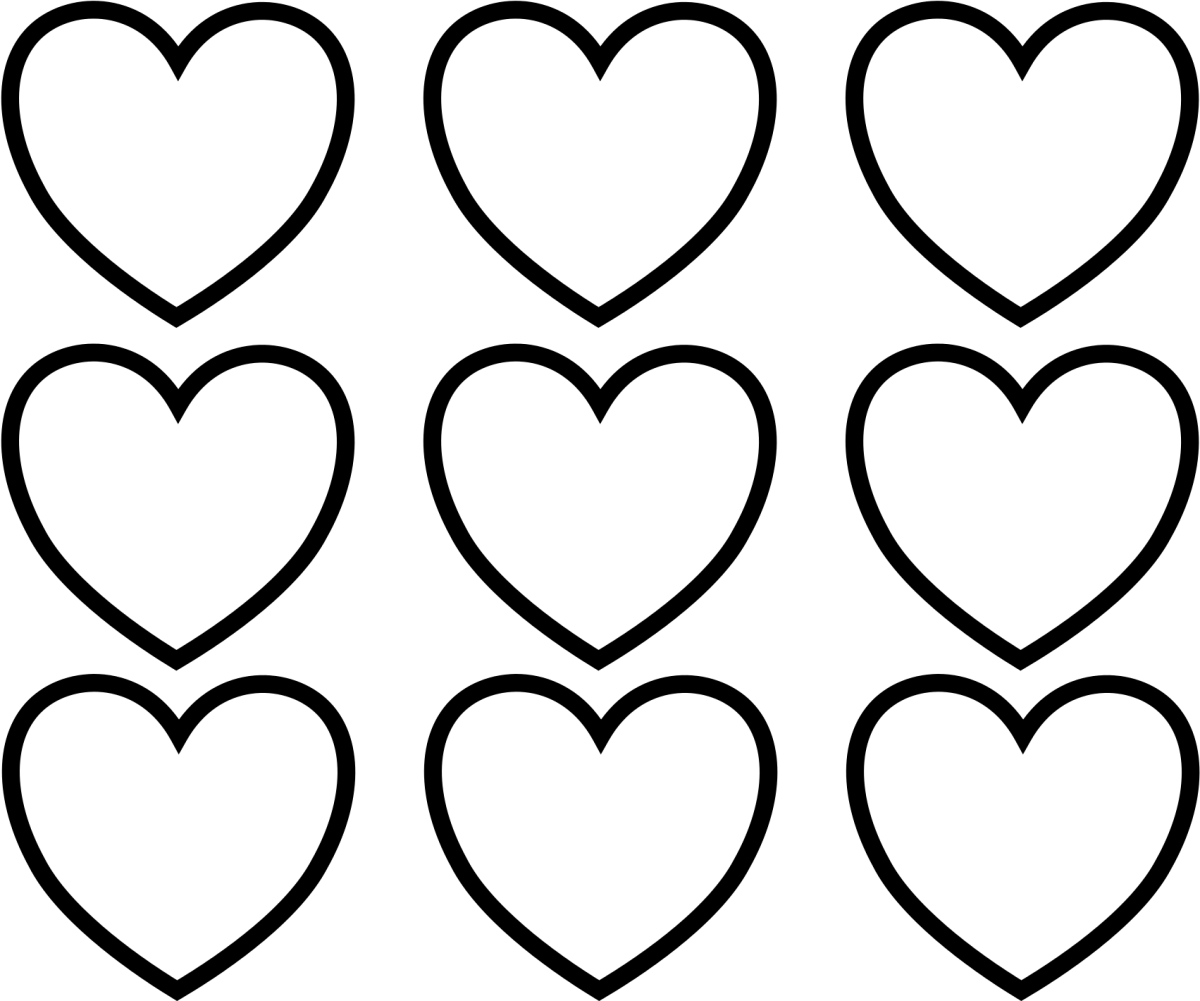 Трафарет сердечко для вырезания