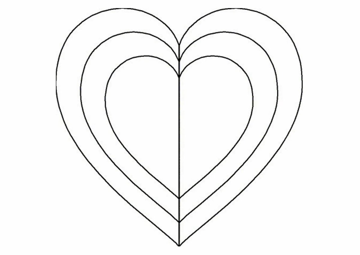 Трафарет сердце для торта с дыркой