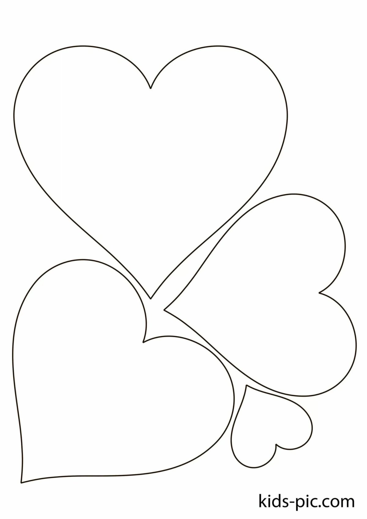 Шаблон сердца для вырезания из бумаги