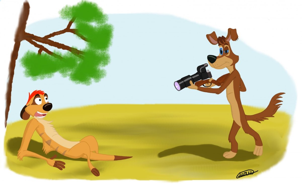 Простоквашино пес с фоторужьем