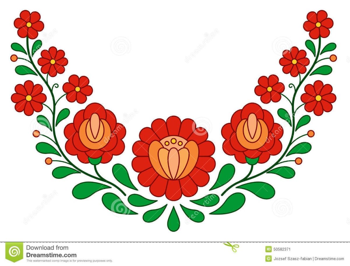 Татарский орнамент с цветами