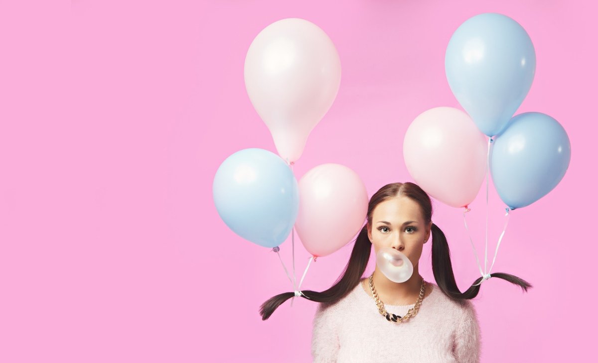 Воздушные шары на природе