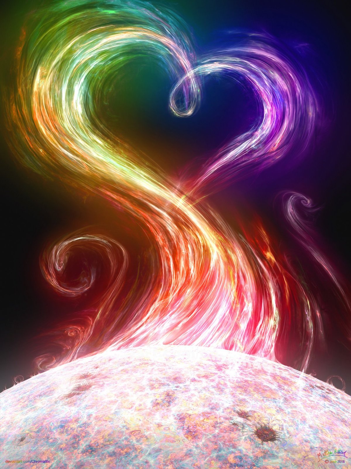 Радужные сердечки