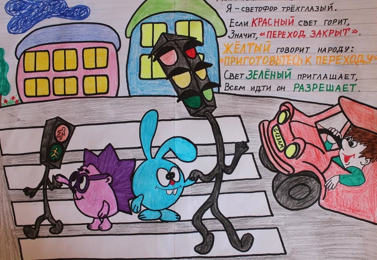 Азбука дорожного движения Смешарики