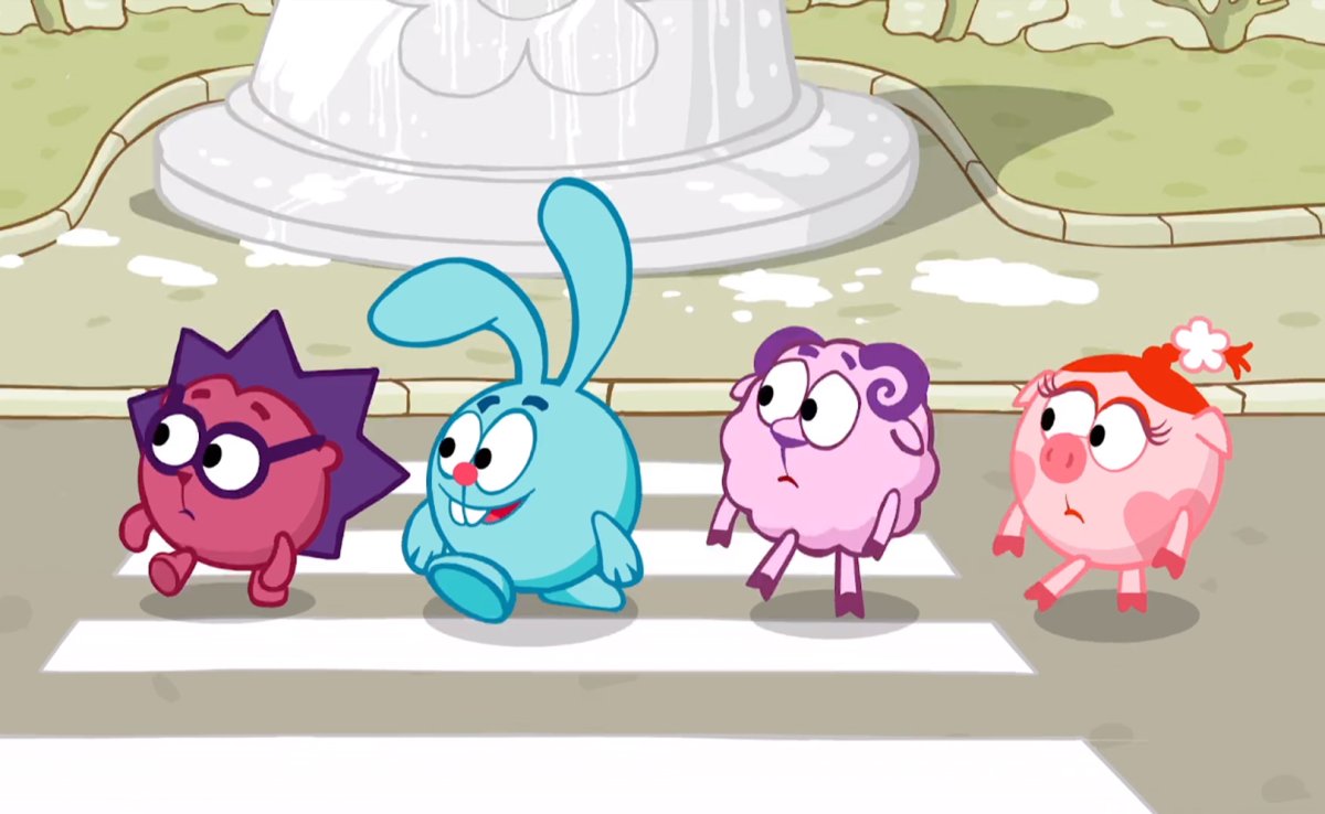 Смешарики игра дорожное движение