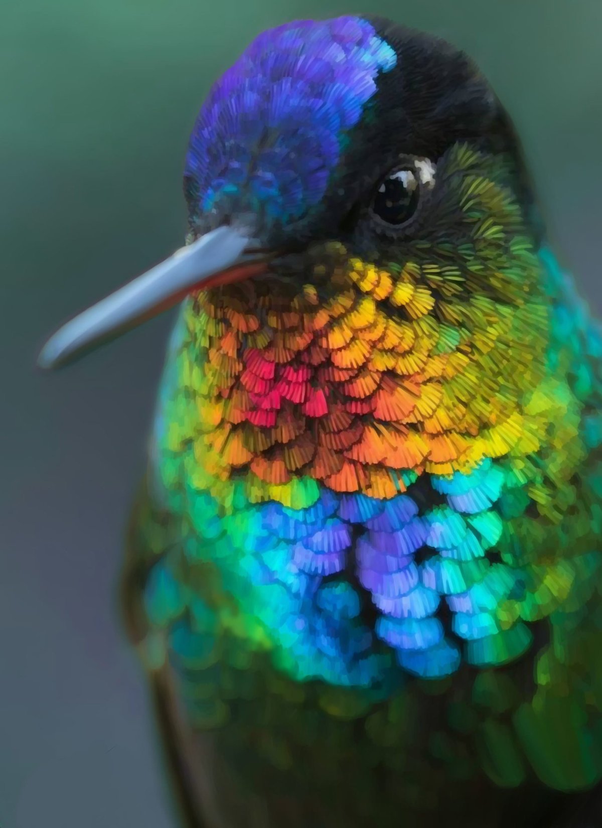 Огненногорлый Колибри