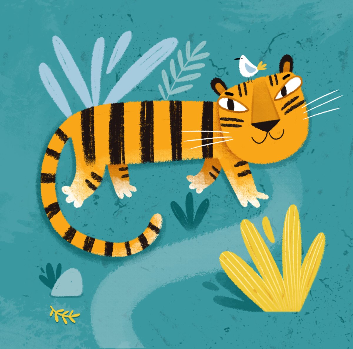 Толстый тигр рисунок японский