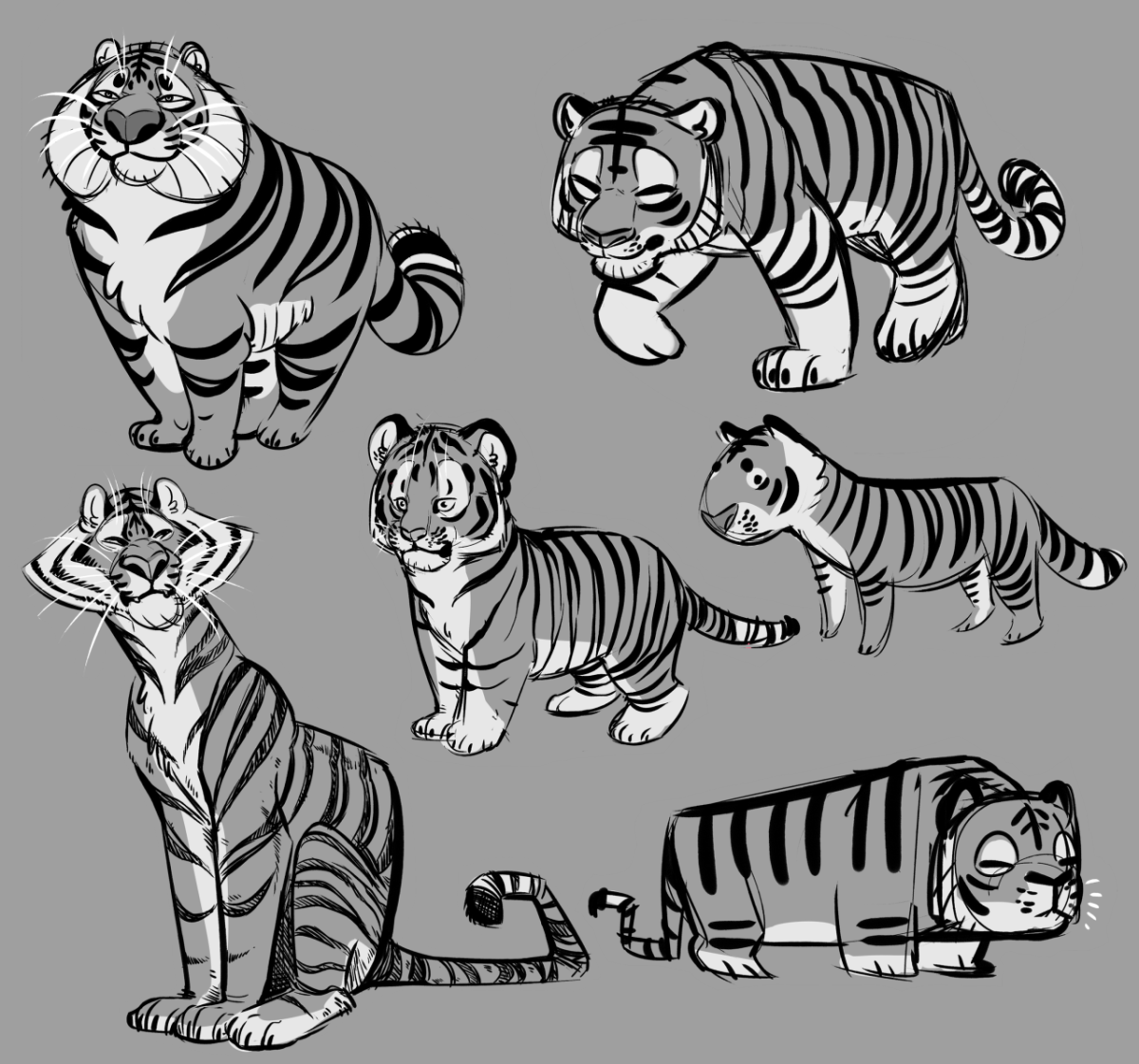 Тигр улыбается арт