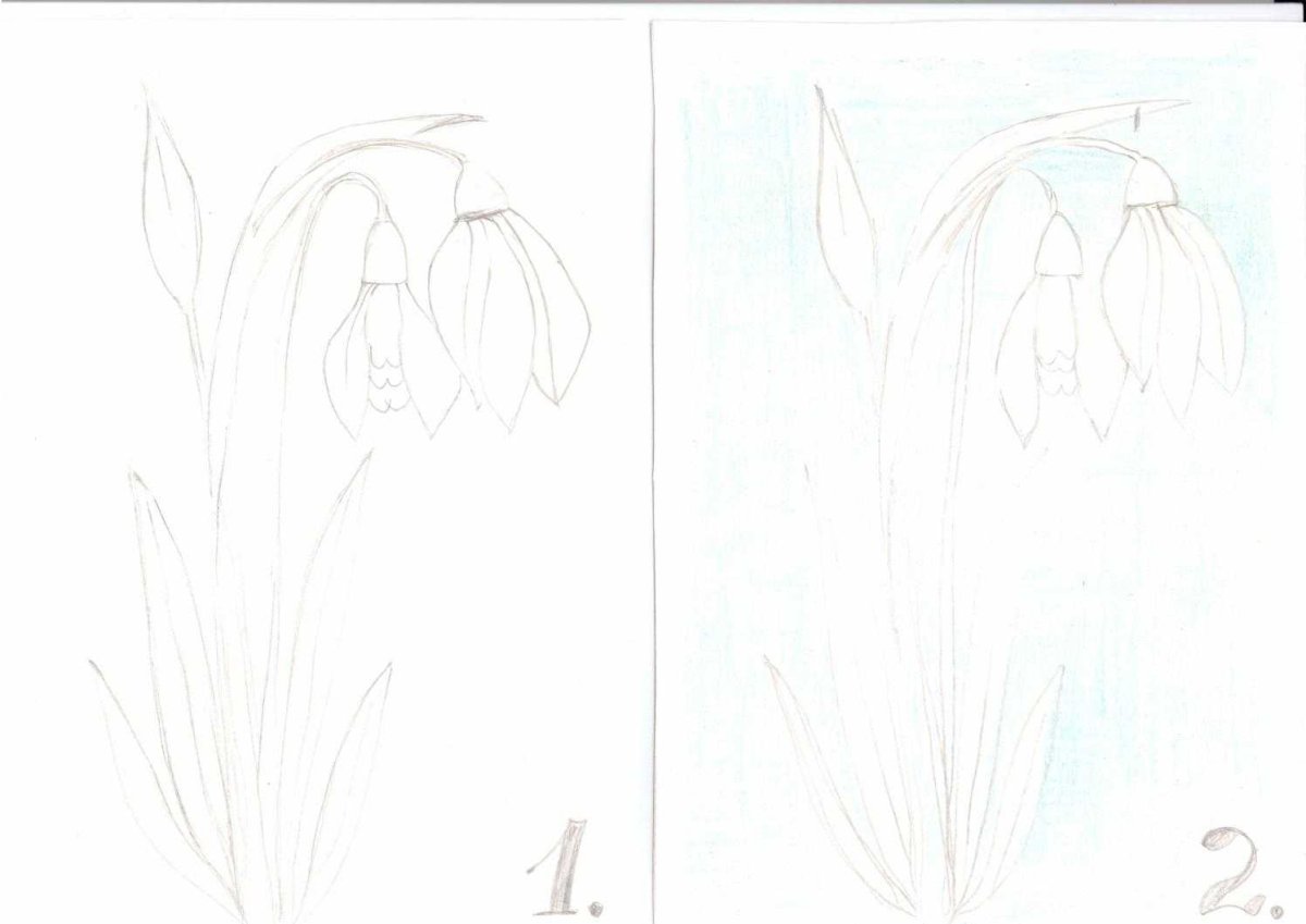 Рисование весенние цветы